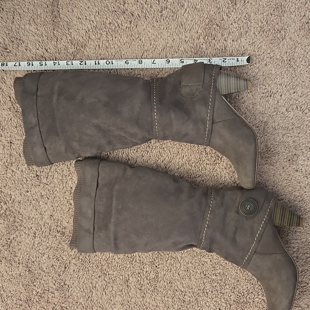 Knee High Chunky Slouchy Foldover Boots Boho Tall Boots Y2K 90s Gift For Mom New - Picture 7 of 13